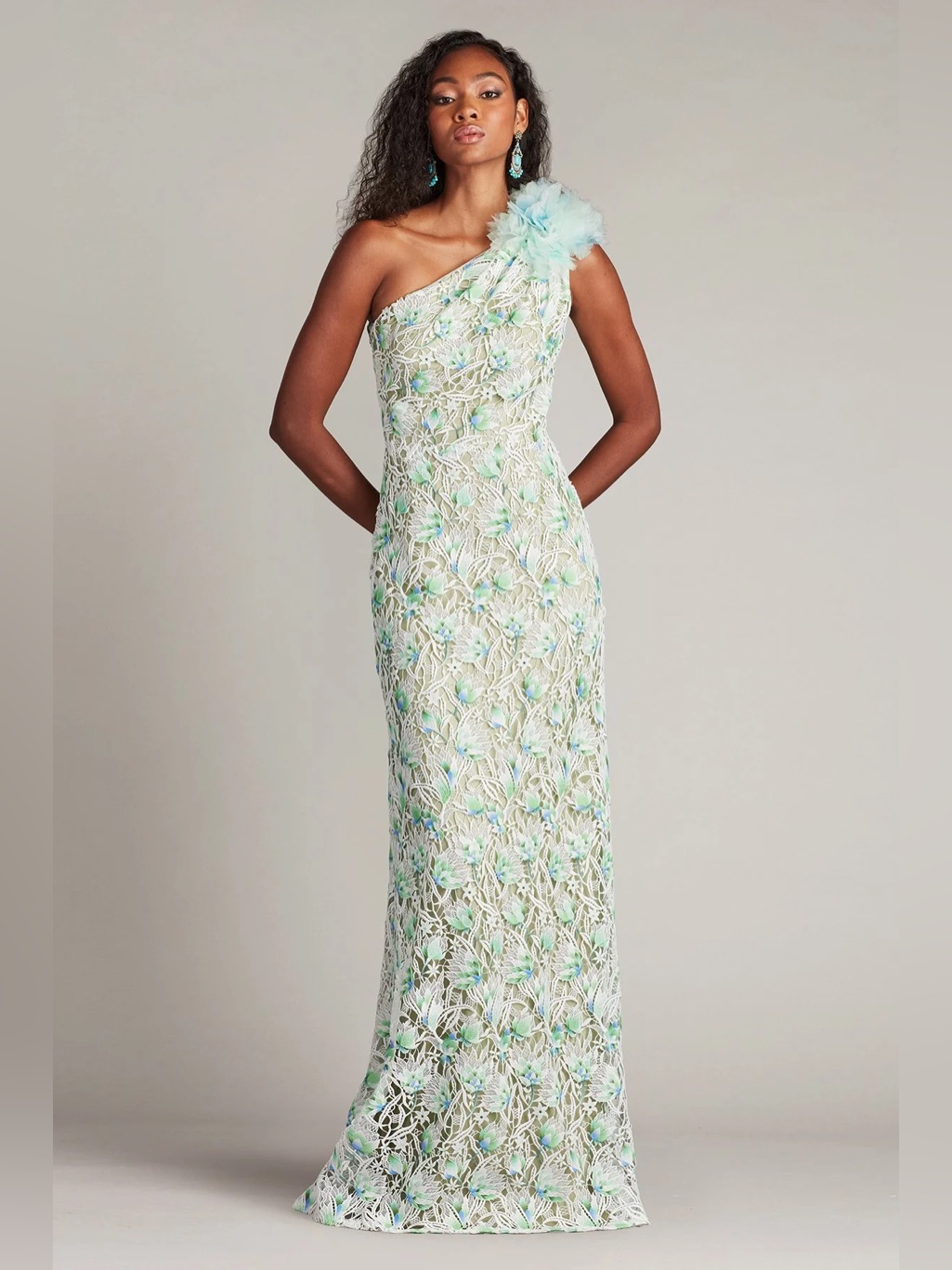 Tadashi Shoji - Kahli 3d Floral Embroidered Gown